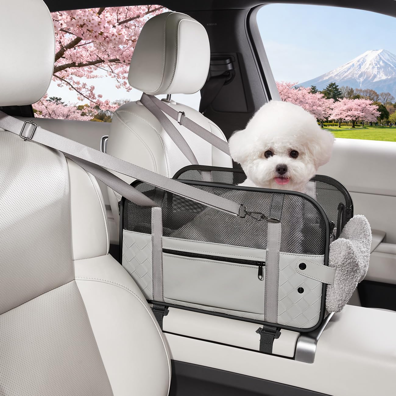 【新品】犬用 ペットドライブシートL 車載 防水 安全ベルト付 収納バッグ付 ペット ドライブシート 安全ベルト付き 車 犬 犬用 ペットシートカバー